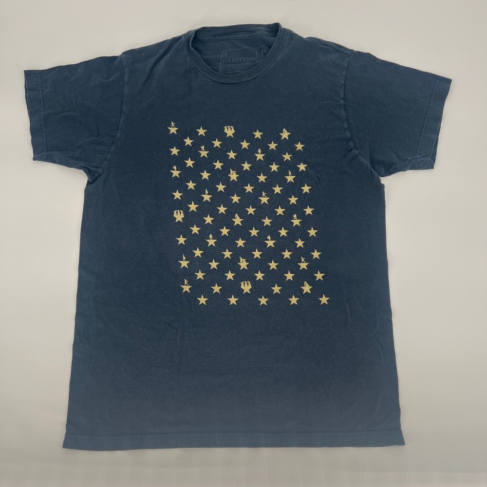 Hamilton Broadway Musical Faded Navy Graphic T Shirt Men's Medium Theatre Lover